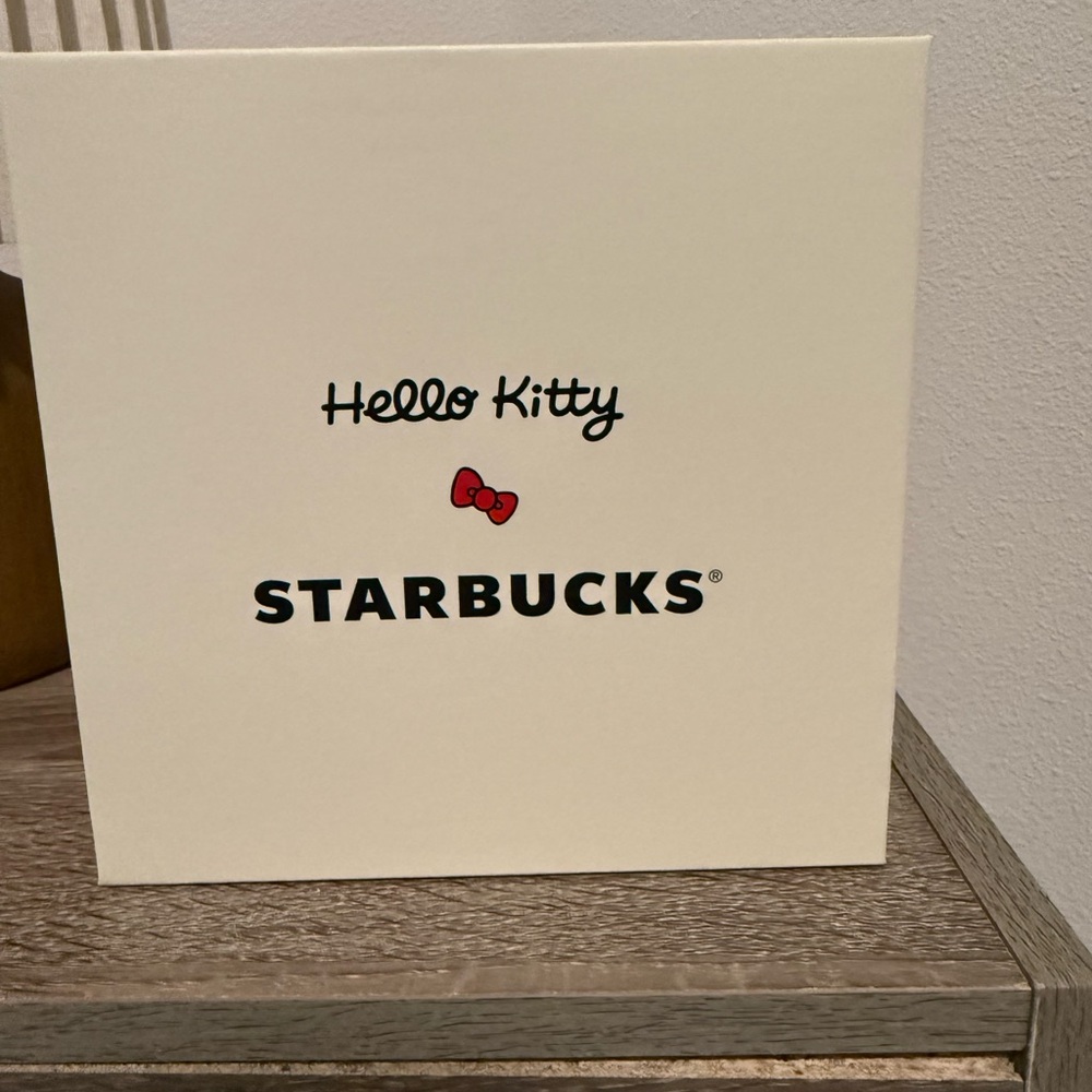 Starbucks Cream and Black Hello Kitty Box